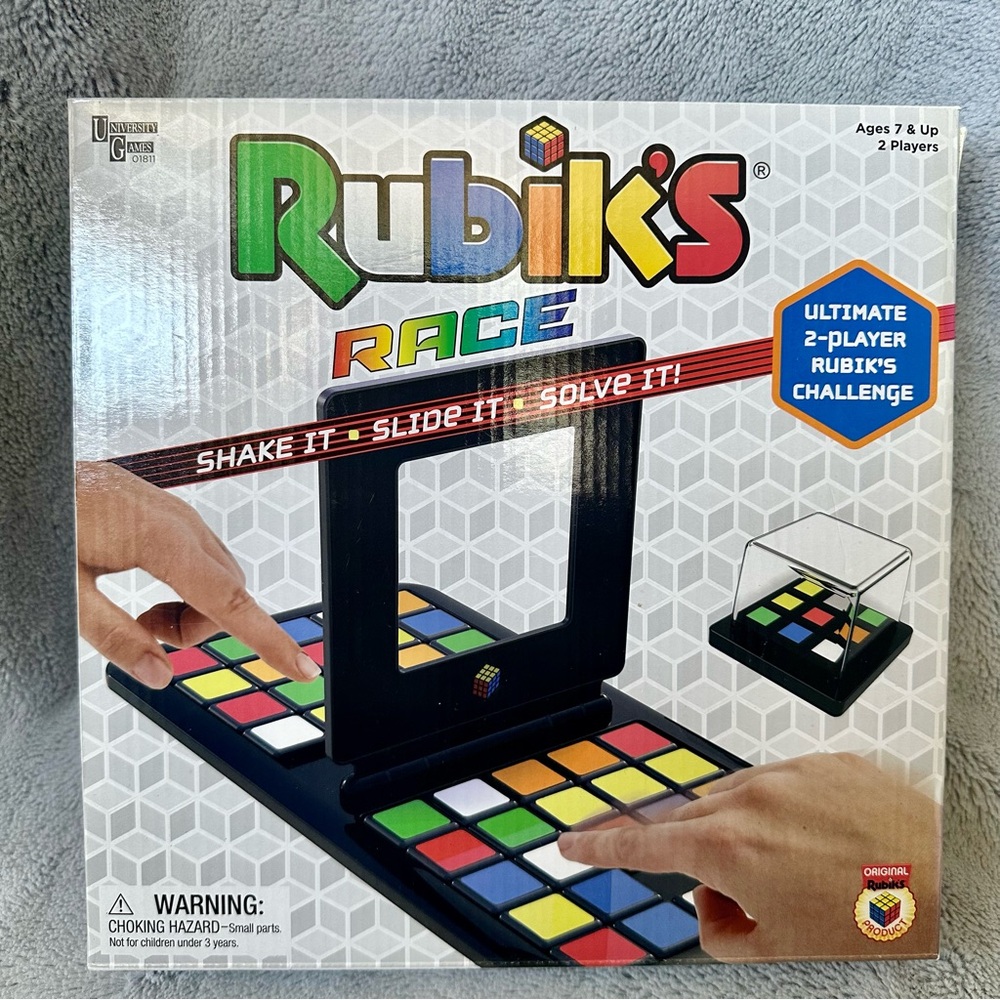 Rubik's Race Board Game University Games 2 Player Puzzle Strategy Complete Set